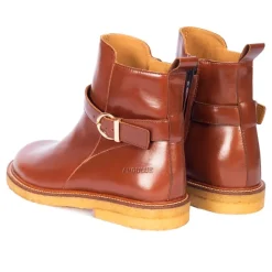 Angulus 7827 ankelstøvle på bred læst i cognac skind