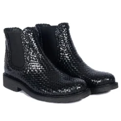 Angulus 7837 håndflettet støvle i sort skind