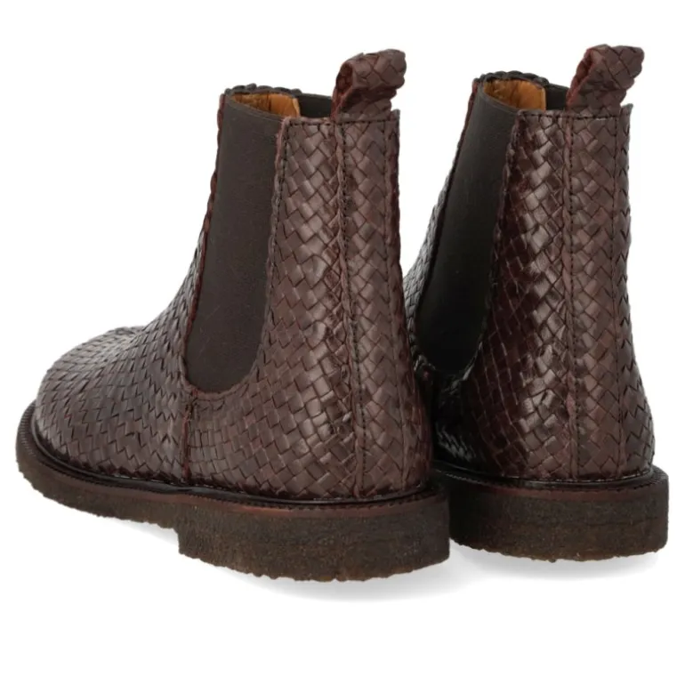 Angulus 7847 håndflettet støvle i brun skind