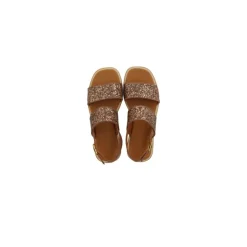 Angulus 5814 sandal i clay glitter med to remme