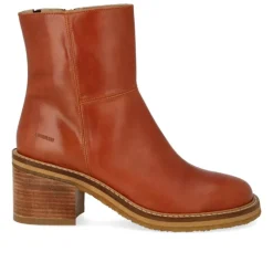 Angulus 7795 støvle i cognac skind med træhæl