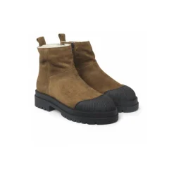 Angulus 7749 vinterstøvle i brun ruskind med uldfoer