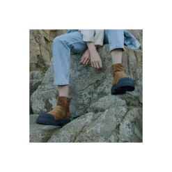 Angulus 7749 vinterstøvle i brun ruskind med uldfoer