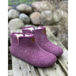 Bella Moda 24260 hjemmesko i bordeaux med 100% uldfoer