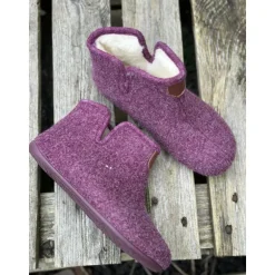 Bella Moda 24260 hjemmesko i bordeaux med 100% uldfoer