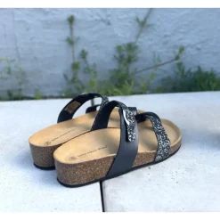 Bella Moda 25609 Sandal i antracite glitter