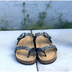 Bella Moda 25609 Sandal i antracite glitter