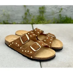 Bella Moda 520075 sandal i cognac med nitter