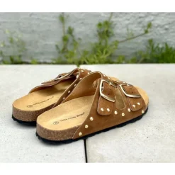 Bella Moda 520075 sandal i cognac med nitter