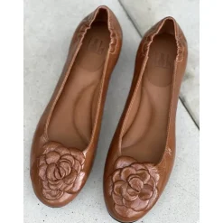 Billi Bi A8039 ballerina i brun lakskind