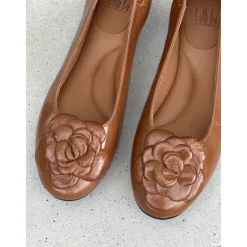 Billi Bi A8039 ballerina i brun lakskind