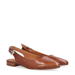 Billi Bi A16302 ballerina i cognac lakskind