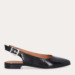 Billi Bi A16302 ballerina i sort lakskind