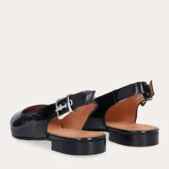 Billi Bi A16302 ballerina i sort lakskind