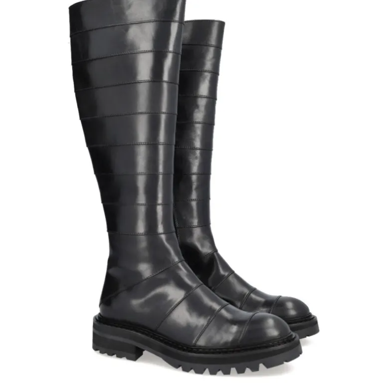 Billi Bi A3292 langskaftet støvle i sort skind