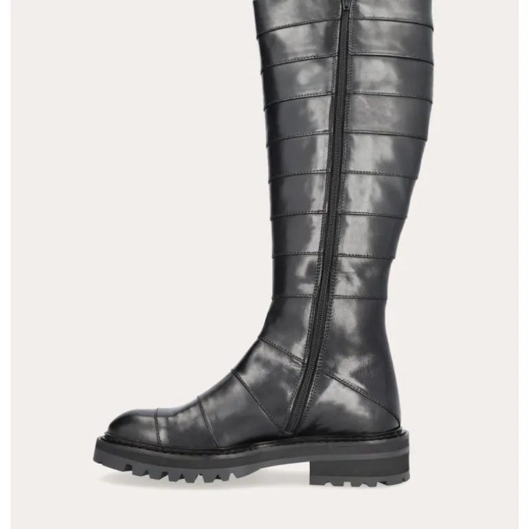 Billi Bi A3292 langskaftet støvle i sort skind