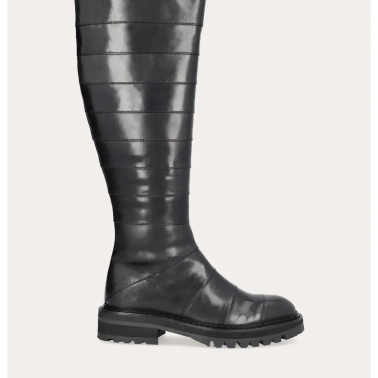 Billi Bi A3292 langskaftet støvle i sort skind