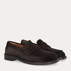 Billi Bi A9010 loafer i mørkebrun ruskind