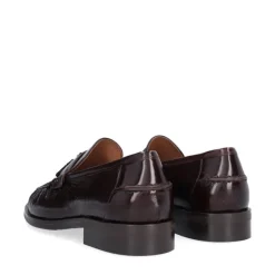 Billi Bi A9032 loafer i mørkebrun lakskind med kvaster