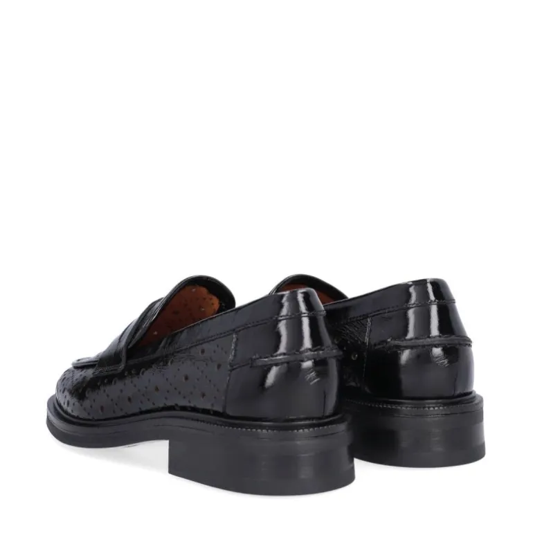 Billi Bi A19689 loafer i sort lakskind