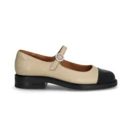 Billi Bi A8447 mary jane sko i beige skind