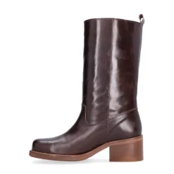 Billi Bi A8910 mellemlang støvle i mørkebrun skind