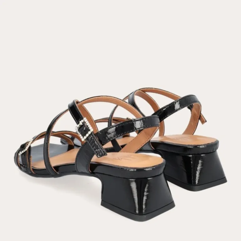 Billi Bi A4242 sandal i sort lakskind