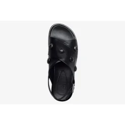 Billi Bi A1574 sandal i sort skind med nitter