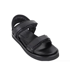 Billi Bi A6408 sandal i sort skind med velcro remme