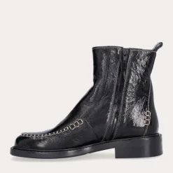 Billi Bi A9131 støvle i sort lakskind med stikninger