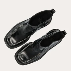 Billi Bi A9131 støvle i sort lakskind med stikninger