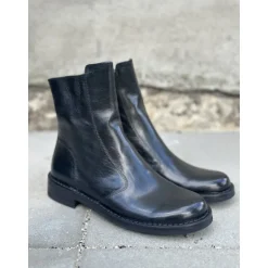 Bubetti 2078 (BRED LÆST) støvle i sort skind