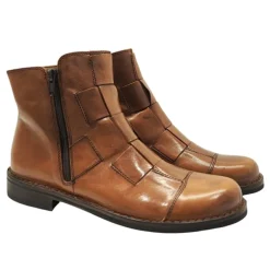 Bubetti 2531 flettet støvle i cognac BRED LÆST