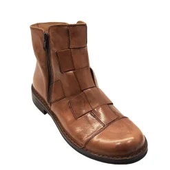 Bubetti 2531 flettet støvle i cognac BRED LÆST
