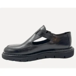 Bubetti 10111 loafer i sort skind med rem