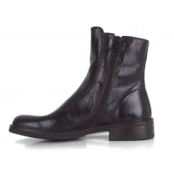 Bubetti 2047 mørkebrun støvle i skind med spænde på ydersiden