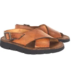 Bubetti 3520 sandal i vasket cognac skind