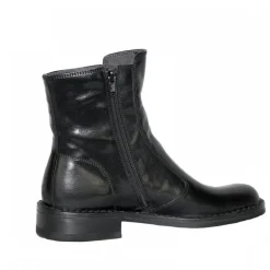 Bubetti 2047 sort støvle i skind med spænde på ydersiden