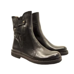 Bubetti 9892 støvle i mørkebrun skind med rågummisåler