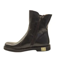 Bubetti 9892 støvle i mørkebrun skind med rågummisåler