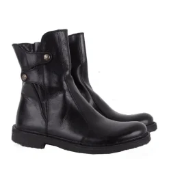 Bubetti 9892 støvle i sort skind med rågummisåler