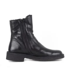 Bubetti 9783 støvle i sort skind med lammepels foer