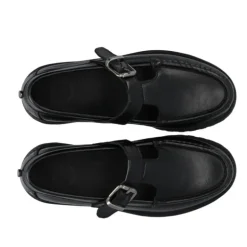 Cashott CASLENA Mary Jane loafer i sort skind