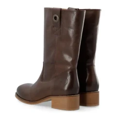 Cashott CASVILMA mellemlang støvle i mørkebrun skind