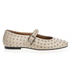 Copenhagen Shoes The Lovely Move ballerina i beige med nitter