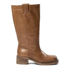 Pavement Anneli langskaftede støvler i tan skind