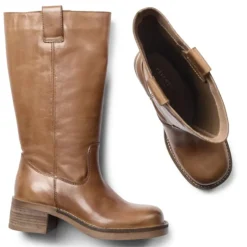 Pavement Anneli langskaftede støvler i tan skind