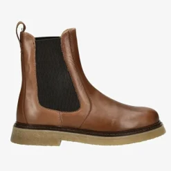 Pavement Emilie støvle i tan læder