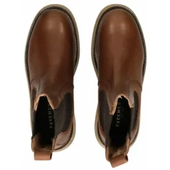 Pavement Emilie støvle i tan læder