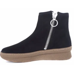 Pavement Nora vinterstøvle i sort ruskind med uldfoer